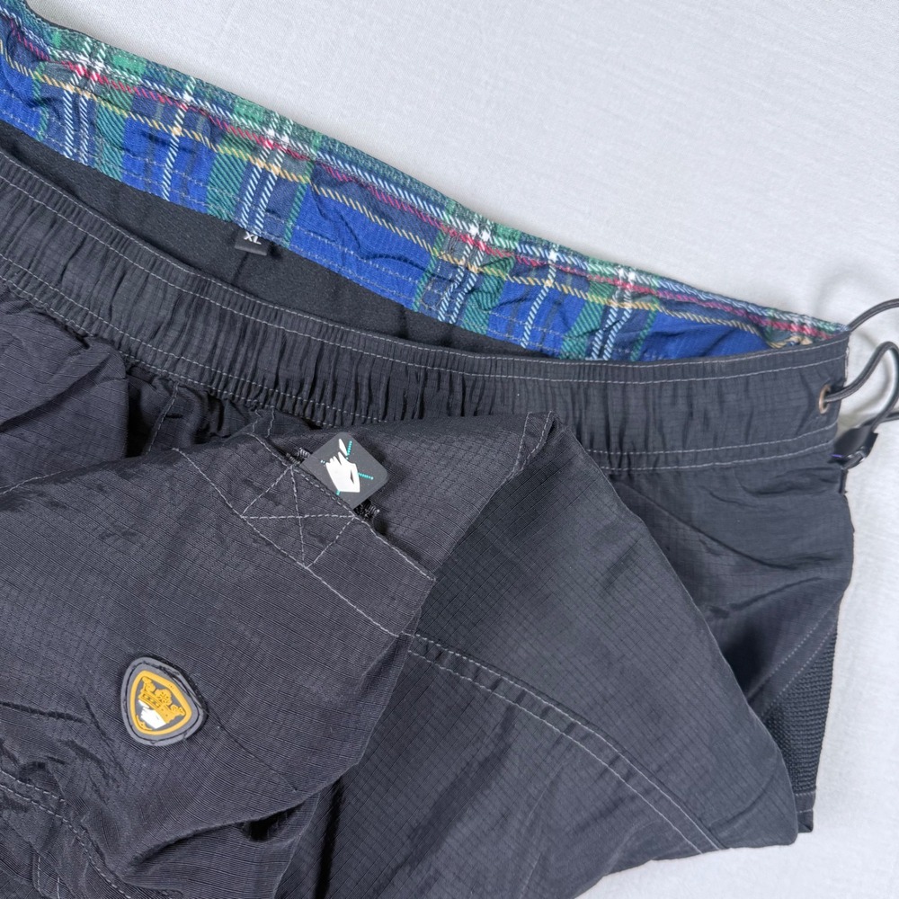 Nema Mountain Bike Shorts Men 10" XL Black Nylon Pockets Padded‎ Drawstring READ